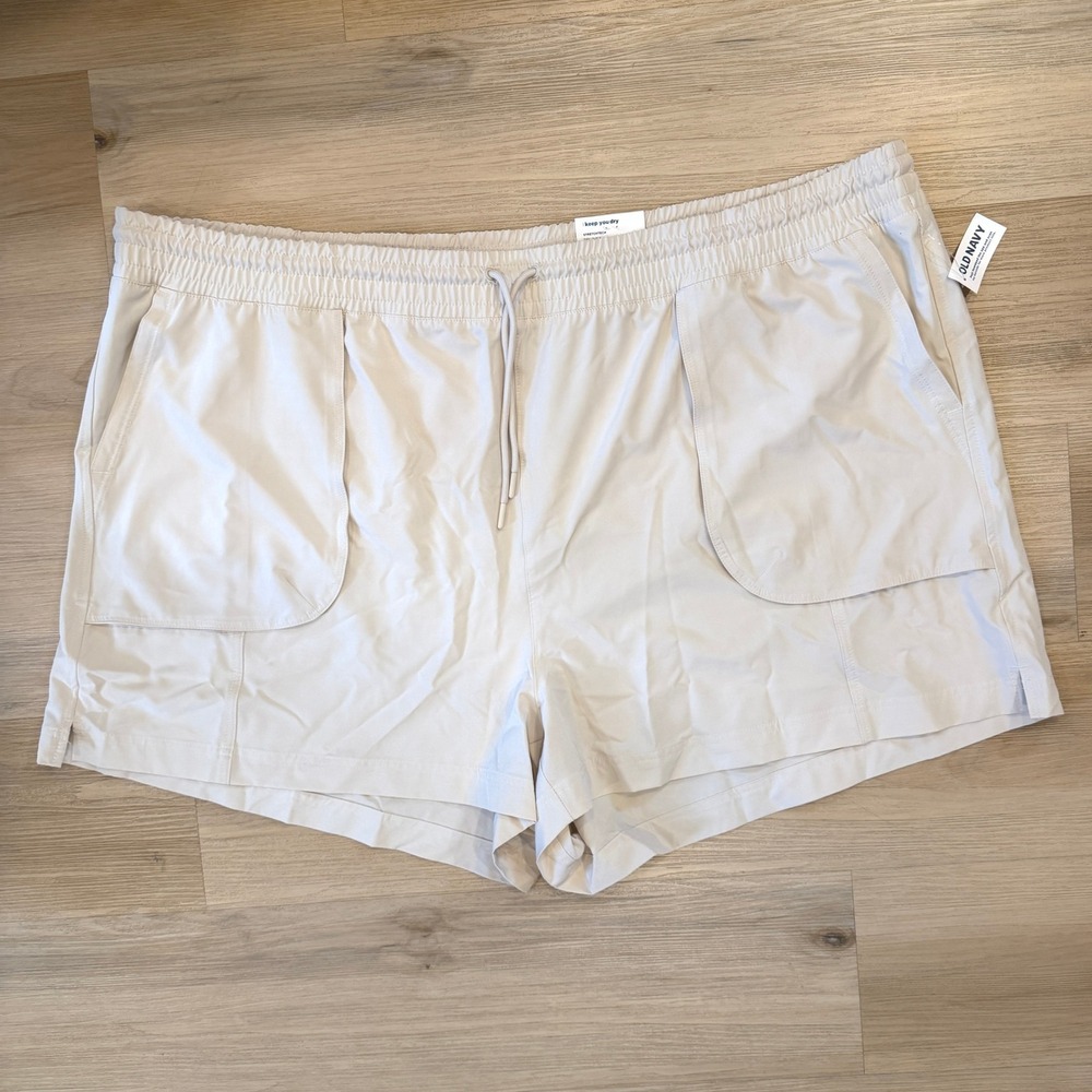 Old Navy Active‎ Women's Beige Shorts Stretchtech Dry Quick Plus Size 4X